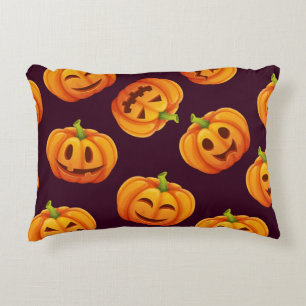 Pumpkin pattern accent pillow
