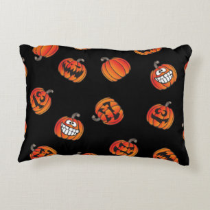 Pumpkin pattern accent pillow