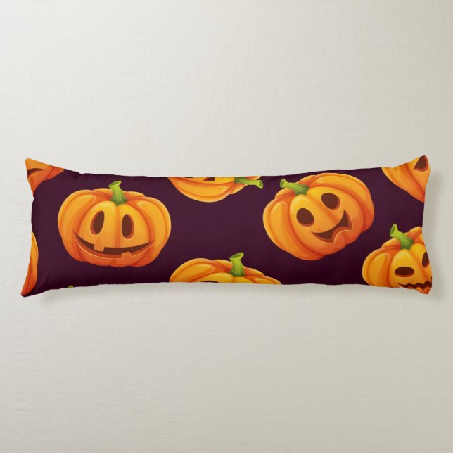 Pumpkin pattern body pillow (Front)