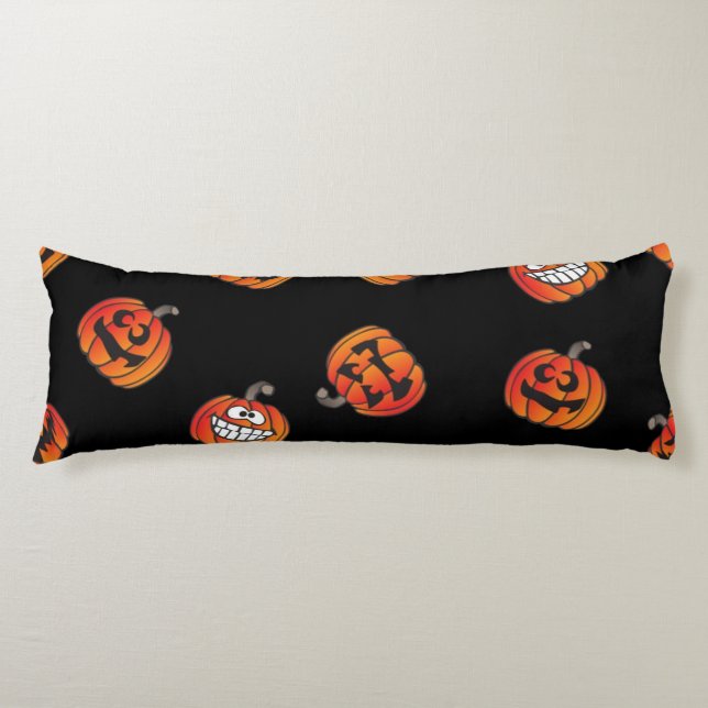 Pumpkin pattern body pillow (Front)