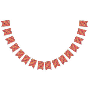 Pumpkin pattern bunting flags