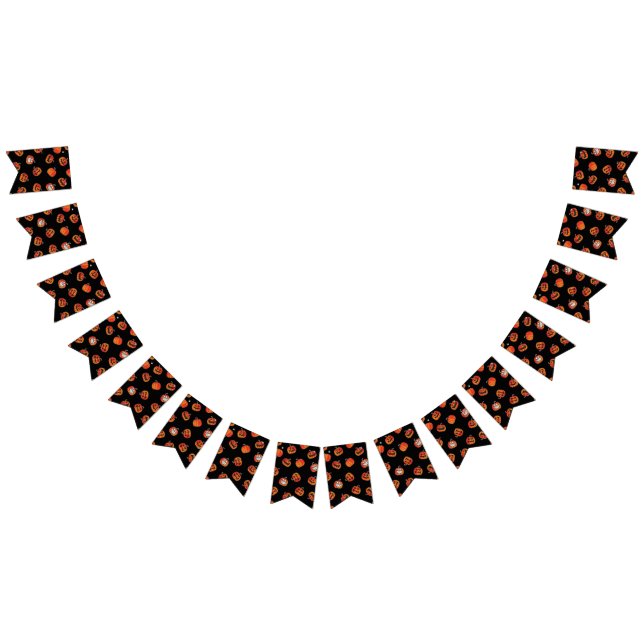 Pumpkin pattern bunting flags (All)