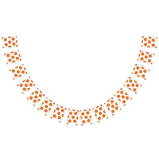 Pumpkin pattern bunting flags (All)