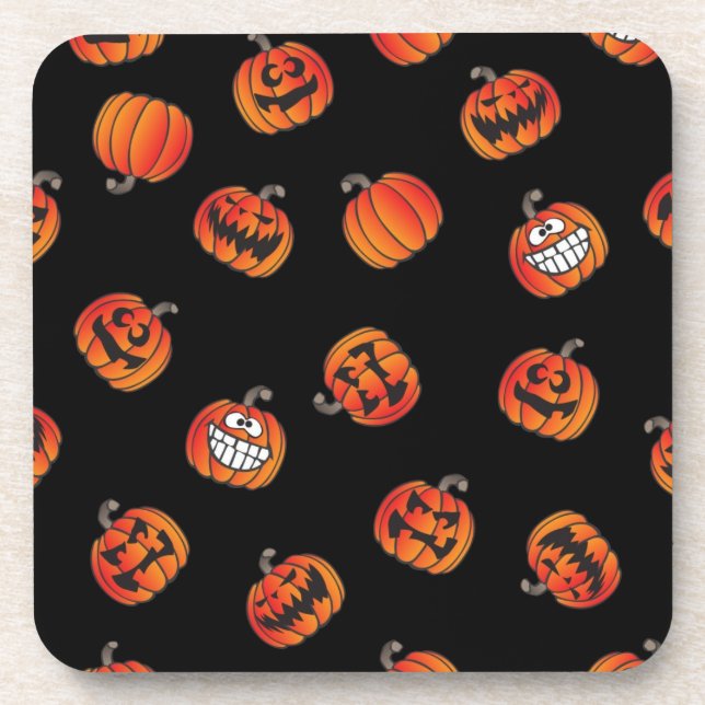 Pumpkin pattern coaster (Front)