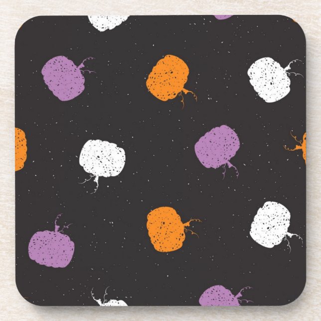 Pumpkin pattern coaster (Front)