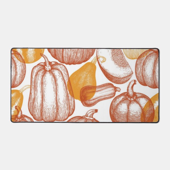 Pumpkin pattern desk mat (Front)