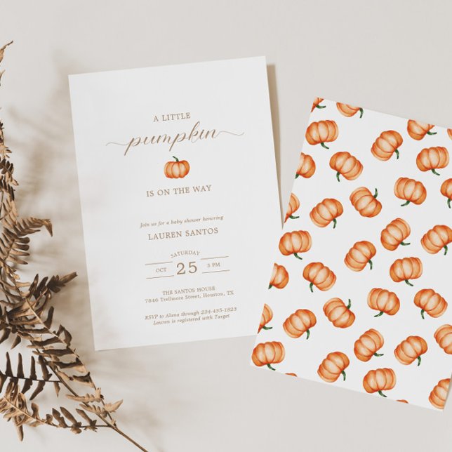 Pumpkin Pattern Fall Baby Shower | Invitation (Available for print and instant digital download!)