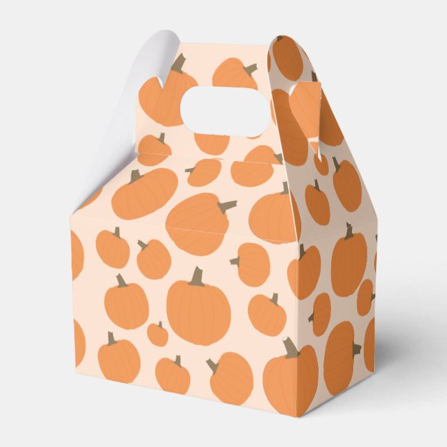 Pumpkin Pattern Favor Box (Front Side)