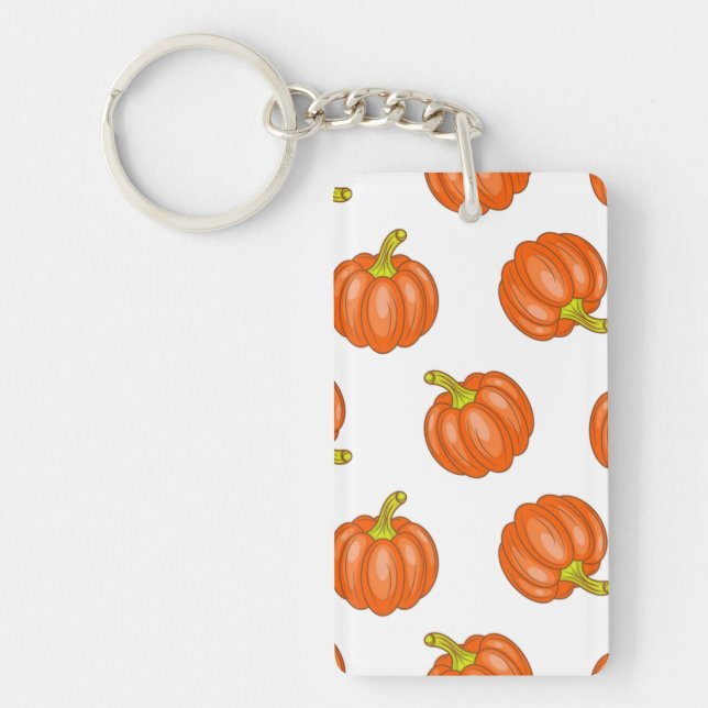 Pumpkin pattern keychain (Front)