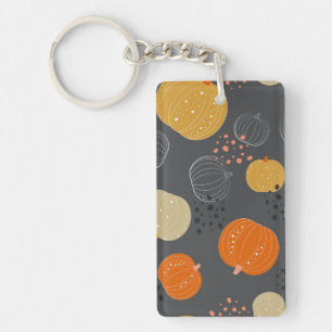 Pumpkin pattern keychain