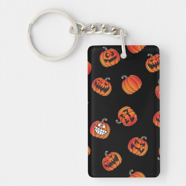 Pumpkin pattern keychain (Front)