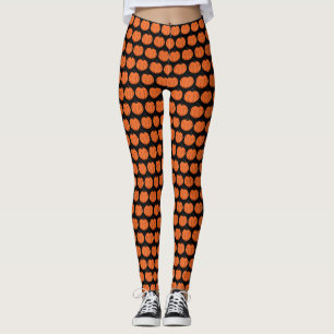 Pumpkin Pattern Leggings for Halloween Party Fun