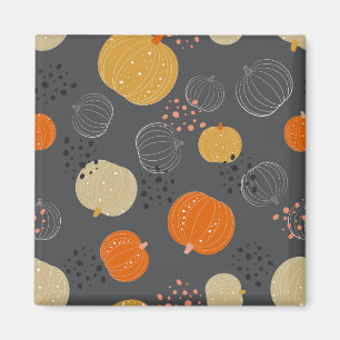 Pumpkin pattern magnet