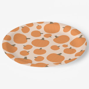Pumpkin Pattern Paper Plate