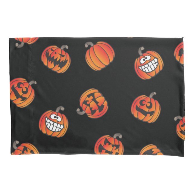 Pumpkin pattern pillowcase (Front)