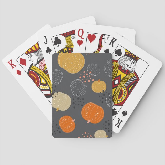 Pumpkin pattern playing cards (Back)