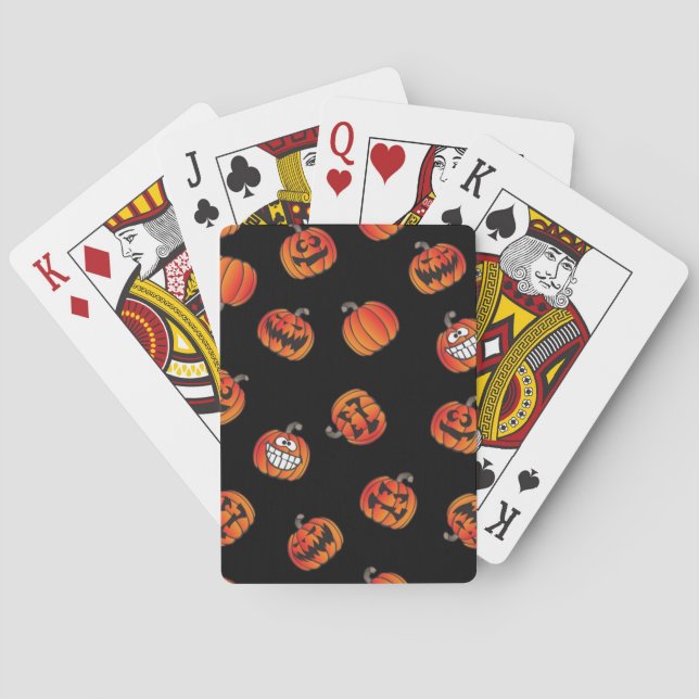 Pumpkin pattern playing cards (Back)