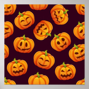 Pumpkin pattern poster
