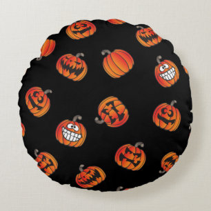 Pumpkin pattern round pillow