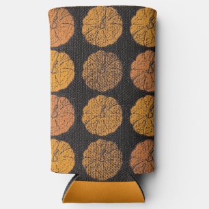 Pumpkin Pattern Seltzer Can Cooler