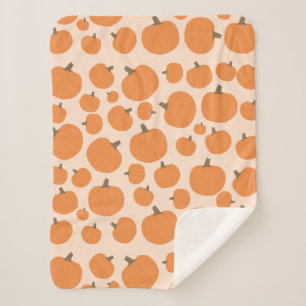 Pumpkin Pattern Sherpa Blanket