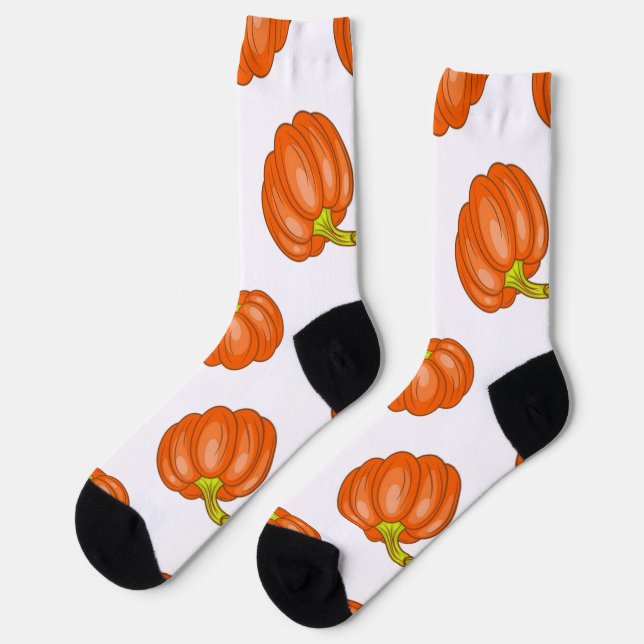 Pumpkin pattern socks (Left)