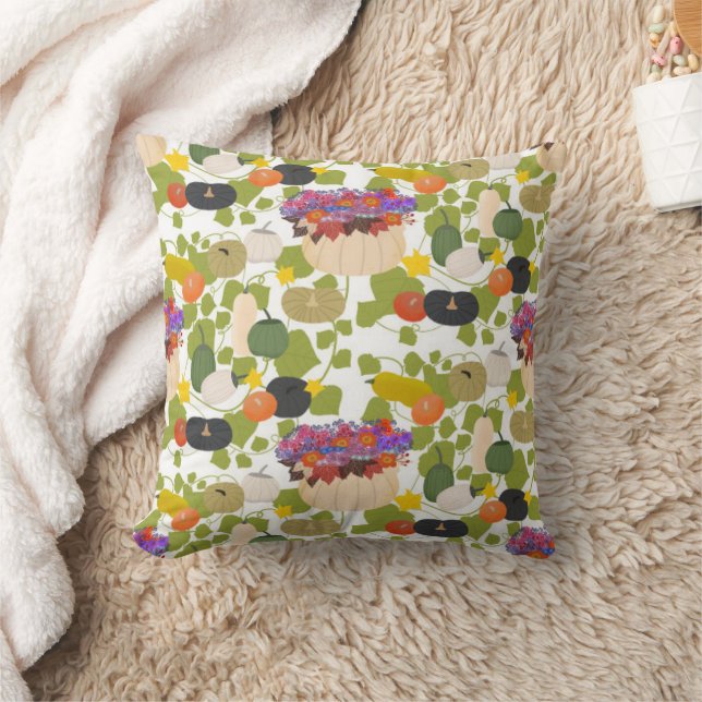 pumpkin pattern throw pillow (Blanket)