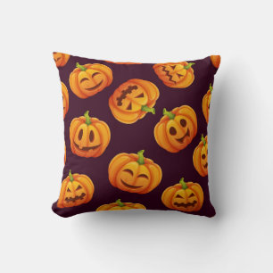 Pumpkin pattern throw pillow