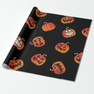 Pumpkin pattern wrapping paper