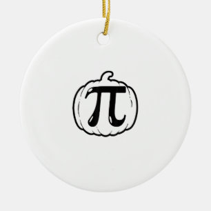 Pumpkin Pi Funny Math Halloween & Thanksgiving Pum Ceramic Ornament