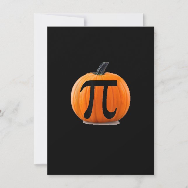 Pumpkin Pi - Halloween and Fall Math Symbol Invitation (Front)