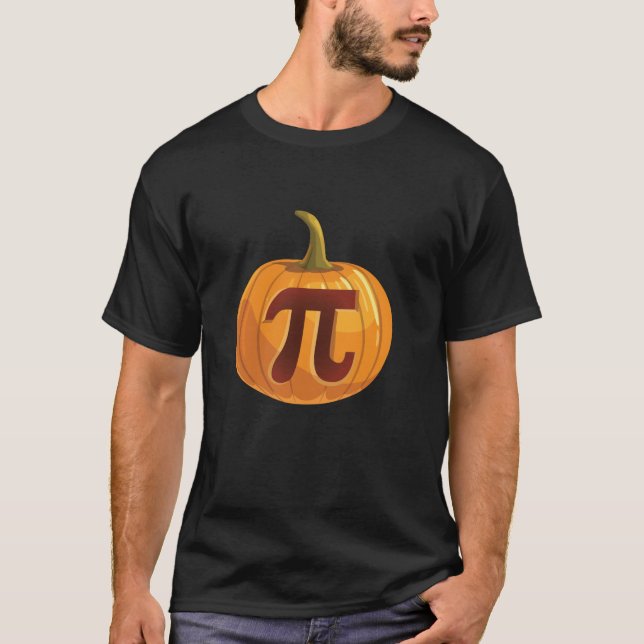 Pumpkin Pi Math Halloween Thanksgiving Funny Pie D T-Shirt (Front)