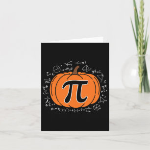 Pumpkin Pi Pie Math Teacher Funny Halloween Thanks Card