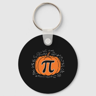 Pumpkin Pi Pie Math Teacher Funny Halloween Thanks Keychain