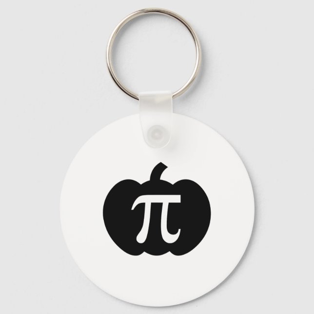 Pumpkin Pi Pie Math Teacher Halloween Funny Christ Keychain (Front)