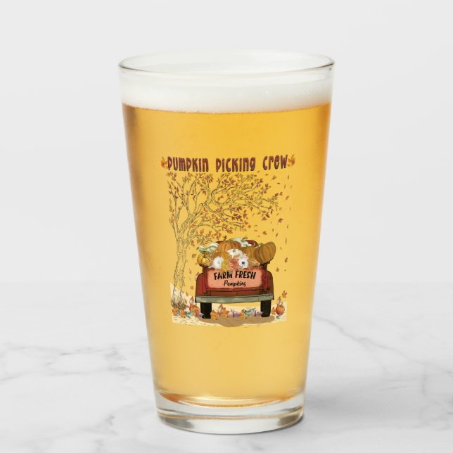 Pumpkin Picking Crew Glass (Front Filled)