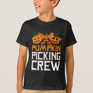 Pumpkin Picking Crew Halloween Family Matching  T-Shirt