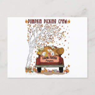 Pumpkin Picking Crew  Postcard