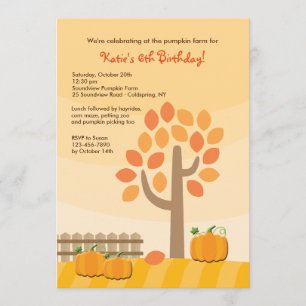 Pumpkin Picking Invitation