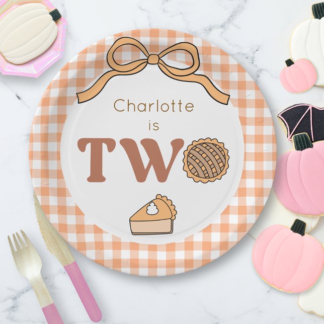 Pumpkin Pie 2nd Birthday Paper Plate (Creator Uploaded)