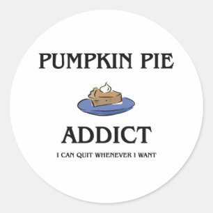 Pumpkin Pie Addict Classic Round Sticker