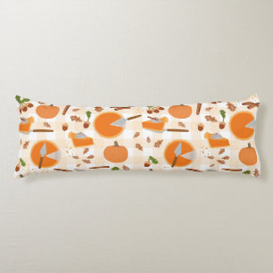 Pumpkin Pie Autumn Fall Pattern Body Pillow