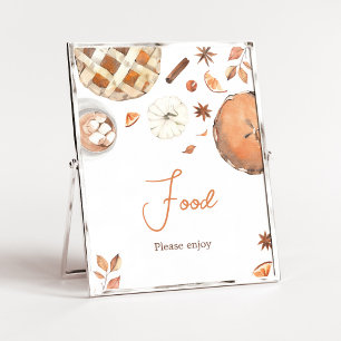 Pumpkin Pie Baby Shower Food Sign