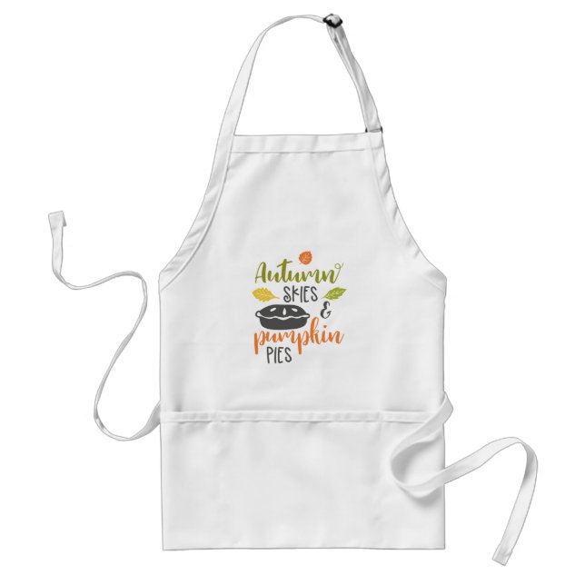 Pumpkin Pie Baking Fall Apron (Front)