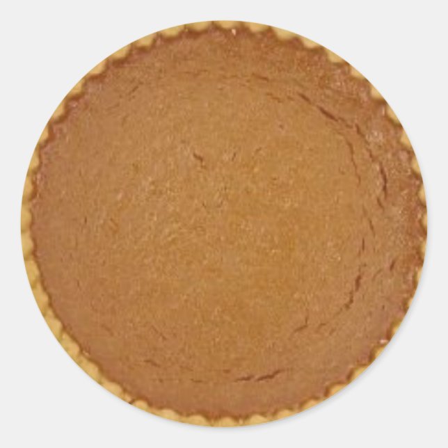 Pumpkin Pie Classic Round Sticker (Front)
