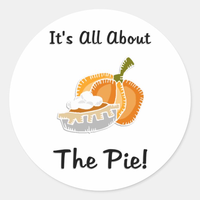 Pumpkin Pie Classic Round Sticker (Front)