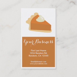 Pumpkin pie customizable business cards