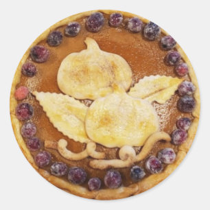 Pumpkin Pie Food Photo Classic Round Sticker