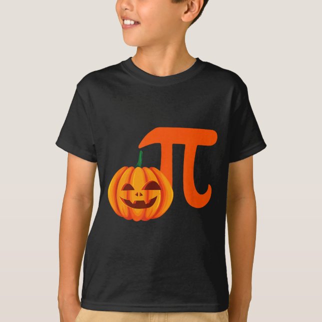 Pumpkin pie jack o lantern halloween math funny T-Shirt (Front)