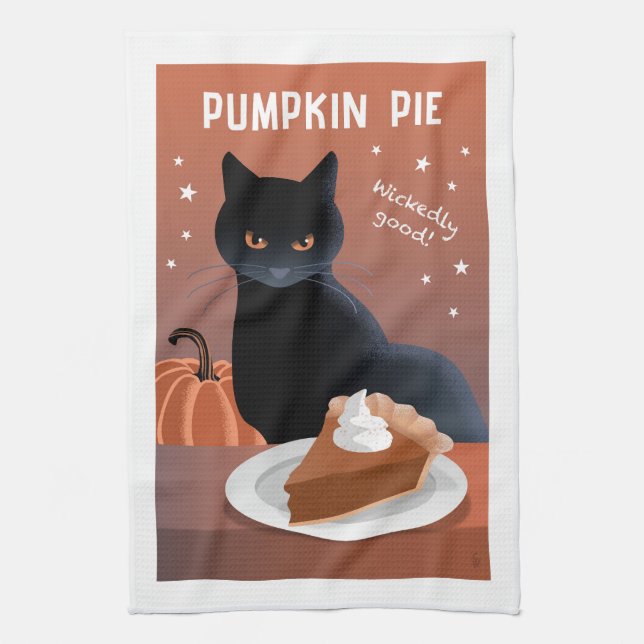 Pumpkin Pie Kitchen Towel (Vertical)